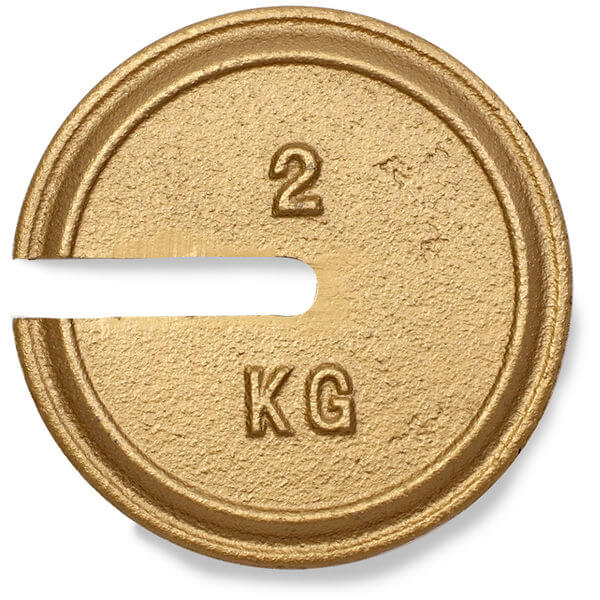Slotted and Hooked Calibration Weights Weight 2P CI Slot 2kg CLF No