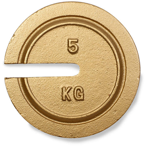 Slotted and Hooked Calibration Weights Weight 2P CI Slot 5kg CLF Non